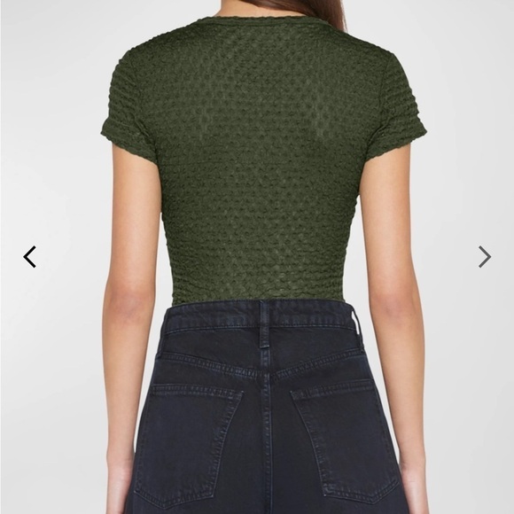 FRAME
Mesh-Lace Crewneck Baby Tee - Picture 2 of 7